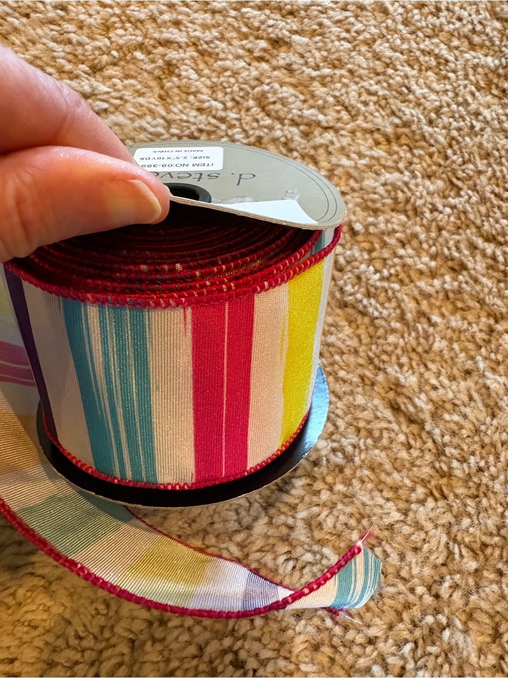 Multicolor Wired Ribbon - Picture 4 of 4